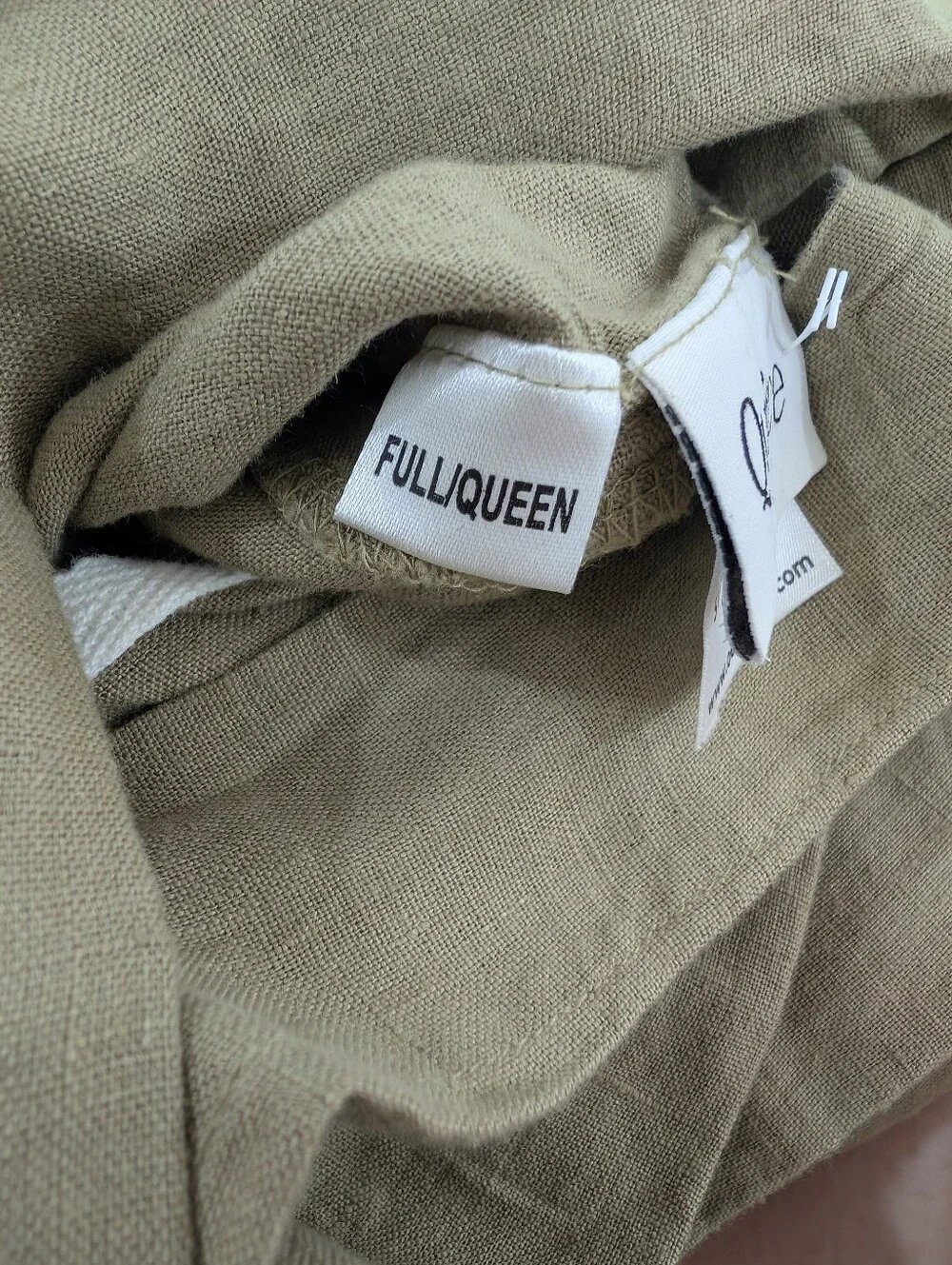 Quince 1 Piece European Linen Duvet Cover Full/Queen